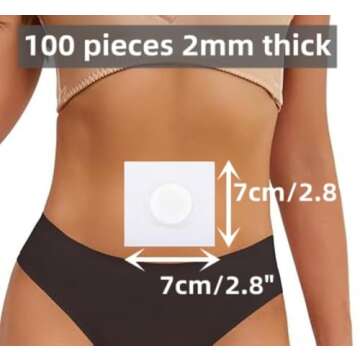 100 pcs Castor Oil Belly Button Packs for Wellness