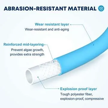 Kohree 25FT RV Water Hose with Storage Bag, 5/8'' Premium Drinking Water Hose Leak Free, No Kink and Flexible Garden Hose for RV, Camper, Truck, Car - Blue