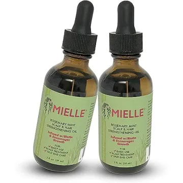 Mielle Organics Rosemary Mint Hair Growth Oil Pack of 2 with Biotin for Stronger Hair