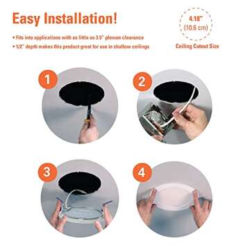 HALO 4-Inch Canless LED Downlight with Color Options