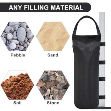 Eurmax Extra Large Canopy Weight Sand Bags 4-Pack