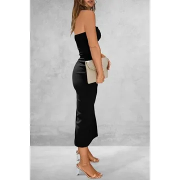 Stylish Bodycon Maxi Tube Dress for Women - PRETTYGARDEN