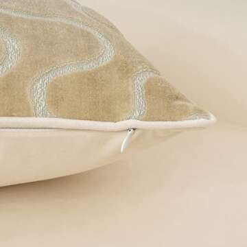 Yangest Beige Velvet Throw Pillow Cover for Any Home