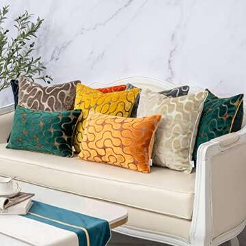 Yangest Beige Velvet Throw Pillow Cover for Any Home