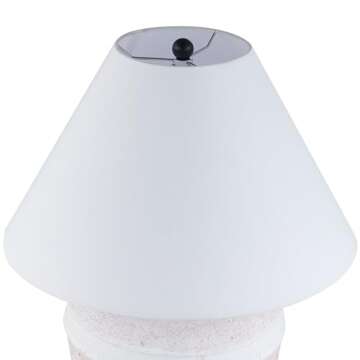 Elegant Henn&Hart 23" Ceramic Table Lamp in Cloud White