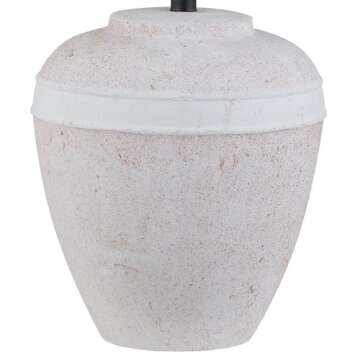 Elegant Henn&Hart 23" Ceramic Table Lamp in Cloud White
