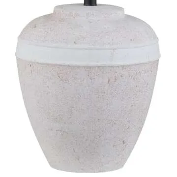 Elegant Henn&Hart 23" Ceramic Table Lamp in Cloud White