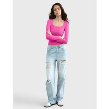 PUMIEY Long Sleeve Shirts for Women - Soft & Stylish