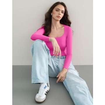 PUMIEY Long Sleeve Shirts for Women - Soft & Stylish