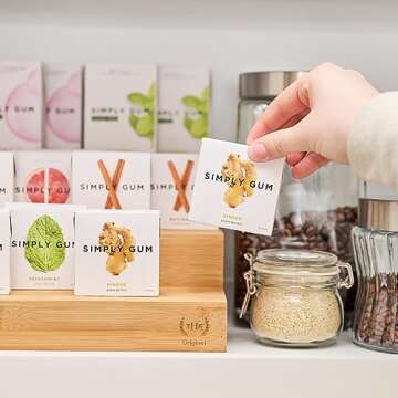 Simply Gum Ginger Flavor - Natural Chewing Gum Pack of Six