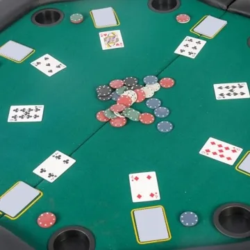 Koreyosh Folding Poker Table for 8 Players Durable Design