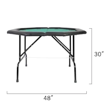 Koreyosh Folding Poker Table for 8 Players Durable Design