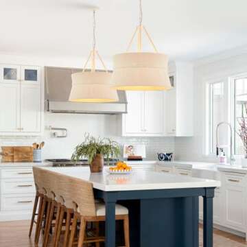 Elyccupa 20” Hand Woven Rattan Chandelier Coastal Boho Pendant Light for Kitchen Island Dining Living Room, UL Listed