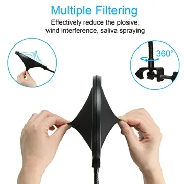 YOUSHARES SM7B Boom Arm with Premium Pop Filter and Windscreen