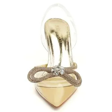 Stylish JENN ARDOR Women's Clear Heels for Special Occasions
