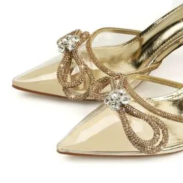 Stylish JENN ARDOR Women's Clear Heels for Special Occasions