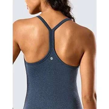CRZ YOGA Seamless Tank Top with Built-in Bra for Women