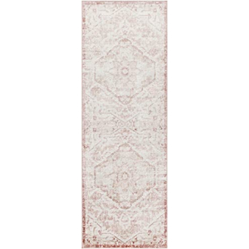 Mark&Day Baflo Traditional Blush Area Rug 5x7 Perfect for Living Spaces