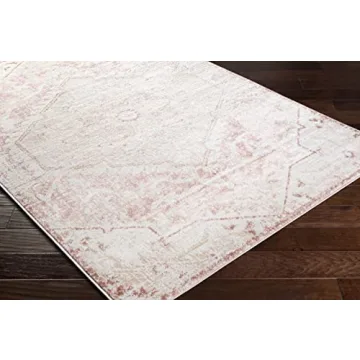 Mark&Day Baflo Traditional Blush Area Rug 5x7 Perfect for Living Spaces