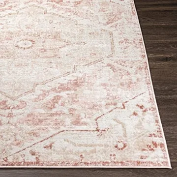 Mark&Day Baflo Traditional Blush Area Rug 5x7 Perfect for Living Spaces