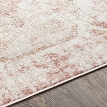 Mark&Day Baflo Traditional Blush Area Rug 5x7 Perfect for Living Spaces