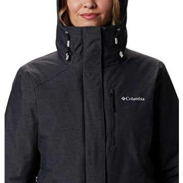 Columbia Women's Whirlibird Iv Interchange Jacket, Black Crossdye, Large