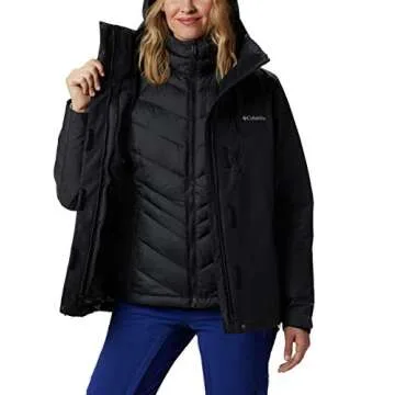 Columbia Women's Whirlibird Iv Interchange Jacket, Black Crossdye, Large