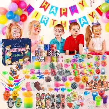 Yutin 160 PCS Party Favors Goodie Bags Stuffers for Kids, Prize Box Toys for Kids Classroom Treasure Chest Prizes, Little Bulk Toys for Pinata Stuffers, Birthday Gift Egg Fillers