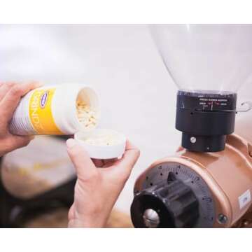 Urnex Grindz Professional Coffee Grinder Cleaning Tablets - 430 Grams - Food Safe & Gluten Free - Ex...