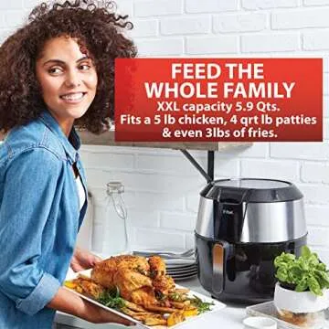 T-fal Easy Fry XXL Air Fryer & Grill Combo 5.9 Quart