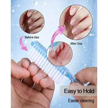 DAYGOS Nail Brushes Set for Fingernails - 10Pcs Multicolor Kit