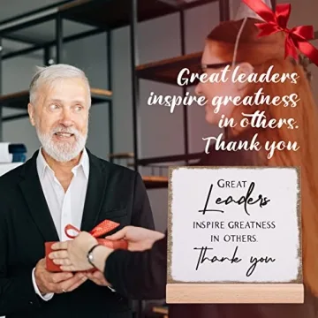 Leader Gifts - Thank You Acrylic Plaque with Stand