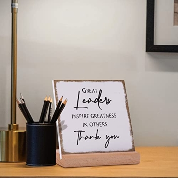 Leader Gifts - Thank You Acrylic Plaque with Stand