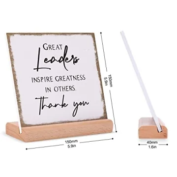 Leader Gifts - Thank You Acrylic Plaque with Stand