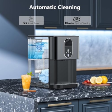 Portable Nugget Ice Maker, Self-Dispensing & Compact Design