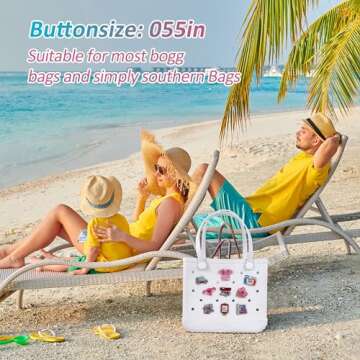 Odiwellan Nurse Accessories for Bogg Bag, Simply Southern Totes, and Similar Styles. Acrylic Cute Insert Charms for Rubber Beach Totes（Black