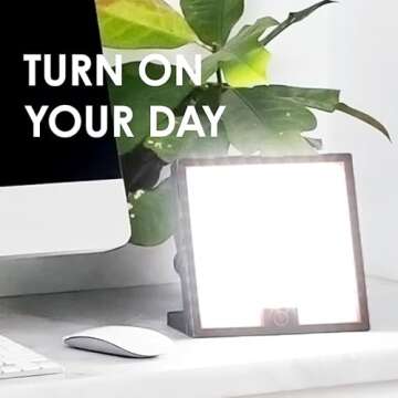 Circadian Optics Lumine Light Therapy Lamp | As Seen On Shark Tank | 10,000 Lux Full Spectrum UV-Free Light | Boost Mood, Improve Sleep, Increase Energy & Enhance Focus