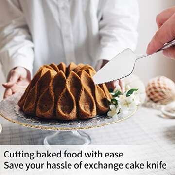 10 Pack Stainless Steel Cake Server Set for All Occasions
