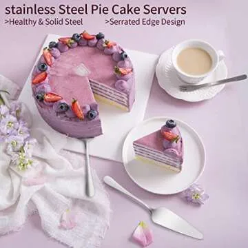10 Pack Stainless Steel Cake Server Set for All Occasions