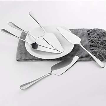 10 Pack Stainless Steel Cake Server Set for All Occasions