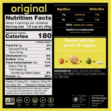 RightRice - Vegetable-Based Rice Alternative Pack of 3