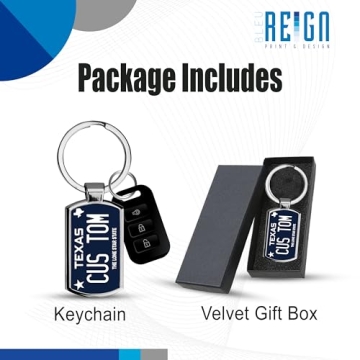 Personalized Texas License Plate Keychain for Unique Gifts