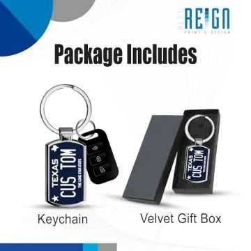 Personalized Texas License Plate Keychain for Unique Gifts