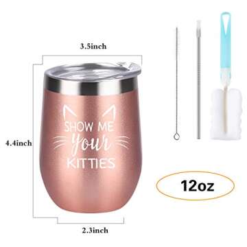 Show Me Your Kitties Wine Tumbler for Cat Lovers