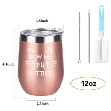 Show Me Your Kitties Wine Tumbler for Cat Lovers