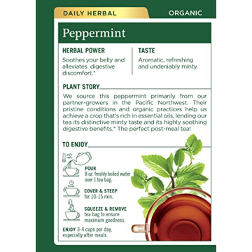 Organic Peppermint Herbal Tea - Pack of 3