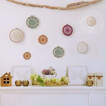 Caydo 8 Piece Embroidery Hoops Set for All Craft Projects