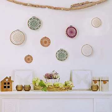 Caydo 8 Piece Embroidery Hoops Set for All Craft Projects