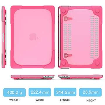 Mektron for MacBook Pro 13 inch Case Model M1 M2 A2338 A2289 A2251 2022 2022 2021 2020 Release Touch...