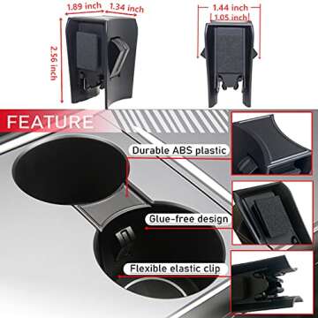 Cup Holder Limiter Insert for 2021-2023 Tesla Model 3 & Y